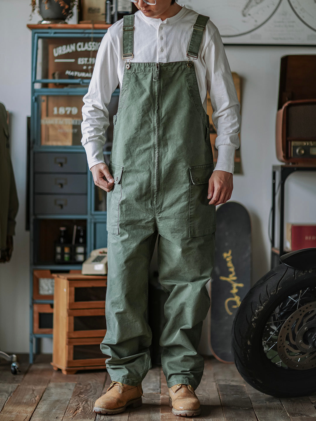 Men's Zipper Overalls