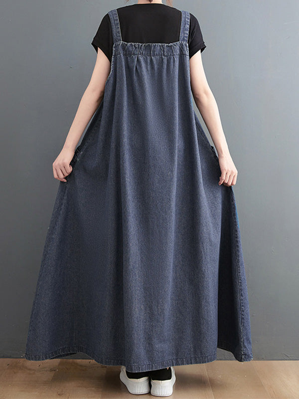 Vestido de mezclilla holgado para mujer