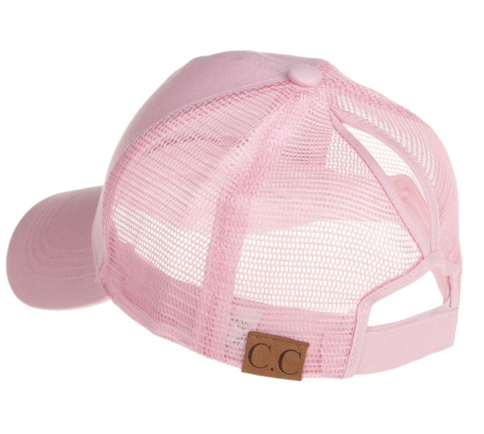Chapéu Estilo Duck Tongue com Proteção Solar para Mulher com Abertura para Rabo de Cavalo