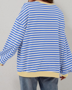 Women's Oversized Striped Sweatshirt