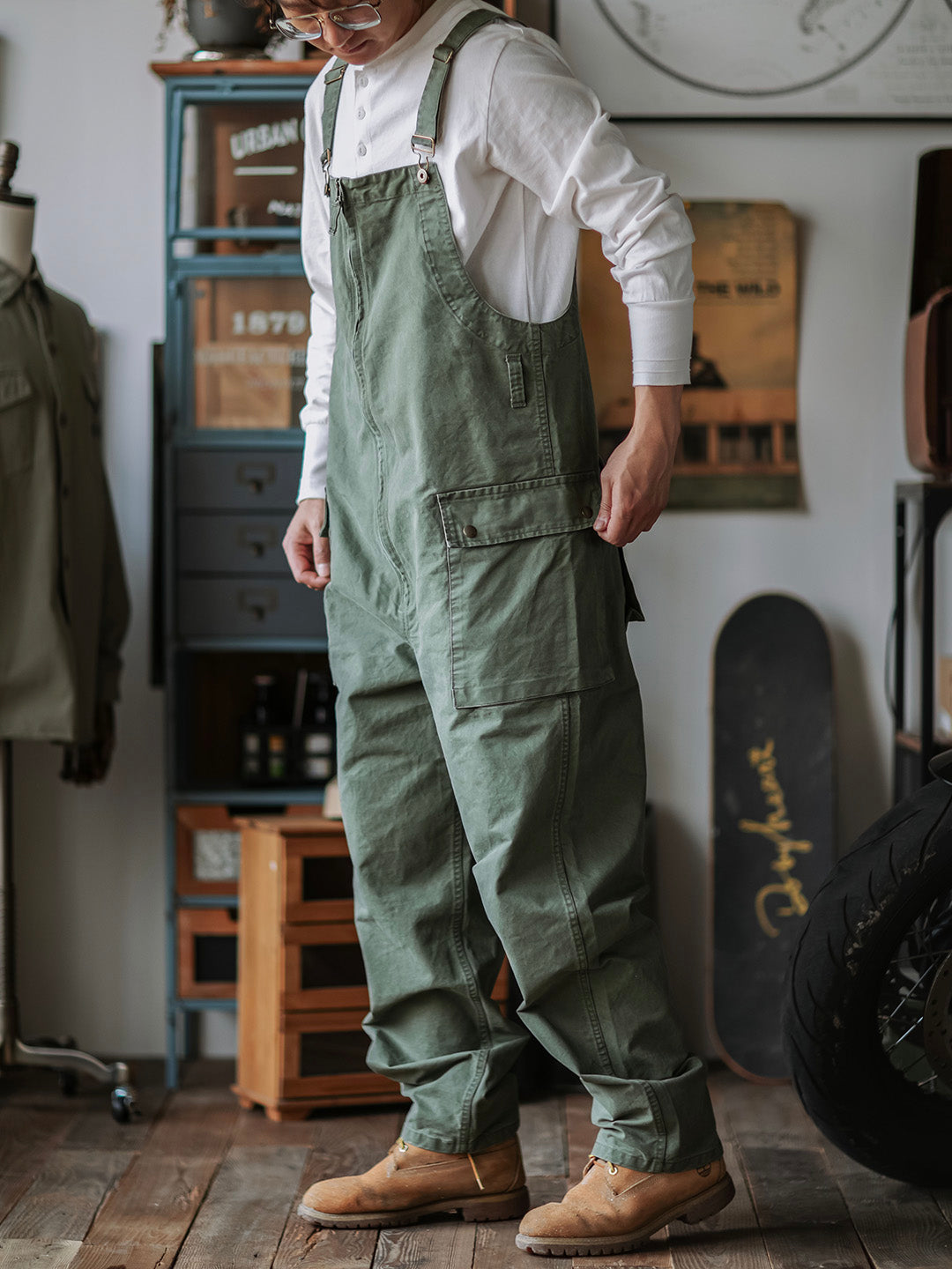 Men's Zipper Overalls