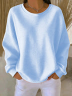 Womens Relaxed Comfort Sweater Sky Blue