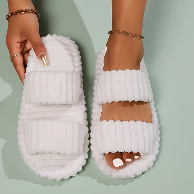 Women's Cozy Non-Slip Plush Slippers – Soft Home Footwear-MODAUTLET