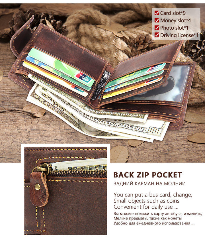 Men's Classic Leather Short Wallet