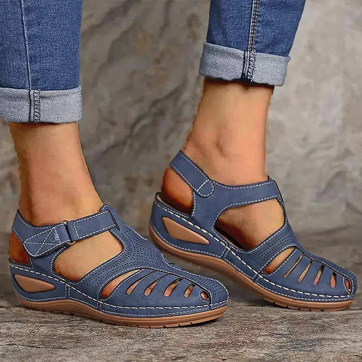 Women's Vintage Orthopedic PU Leather Sandals for Summer-MODAUTLET
