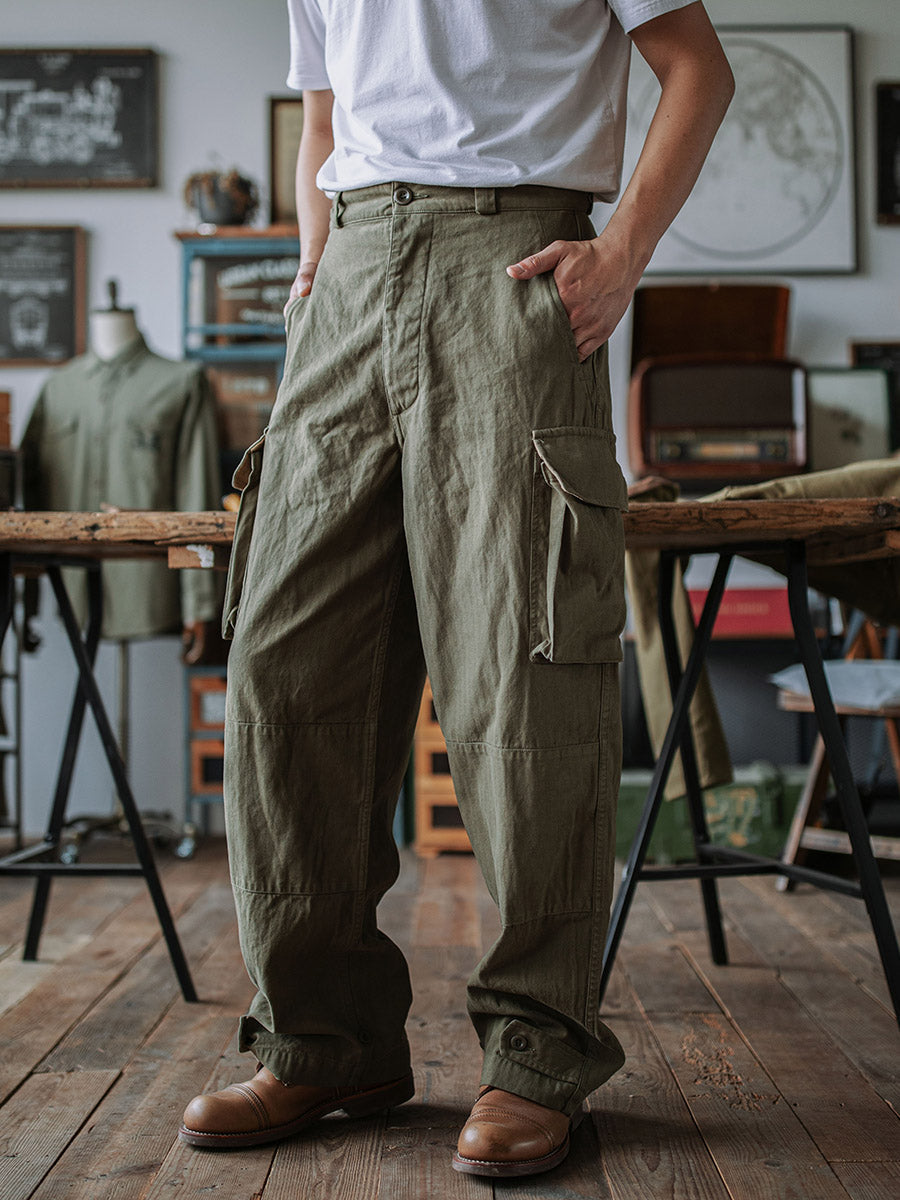 Men's French Army M-47 Herringbone Twill Trousers