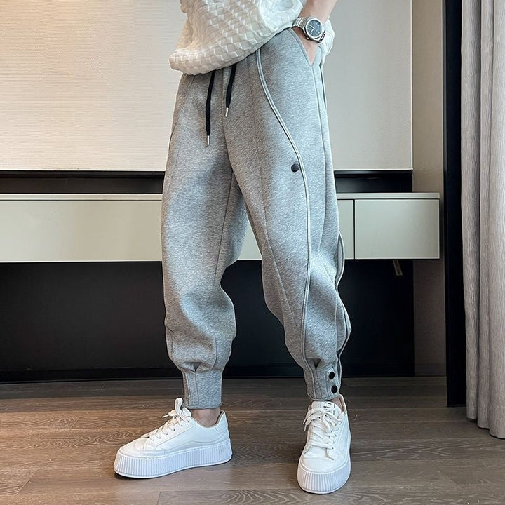 Men's Tapered Joggers with Drawstring Waist and Pockets-MODAUTLET