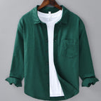 Men's Casual Button-Up Shirt Green