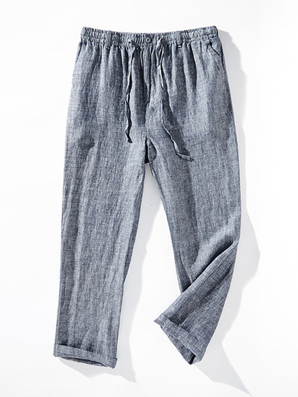 Men's Lightweight Linen Drawstring Pants