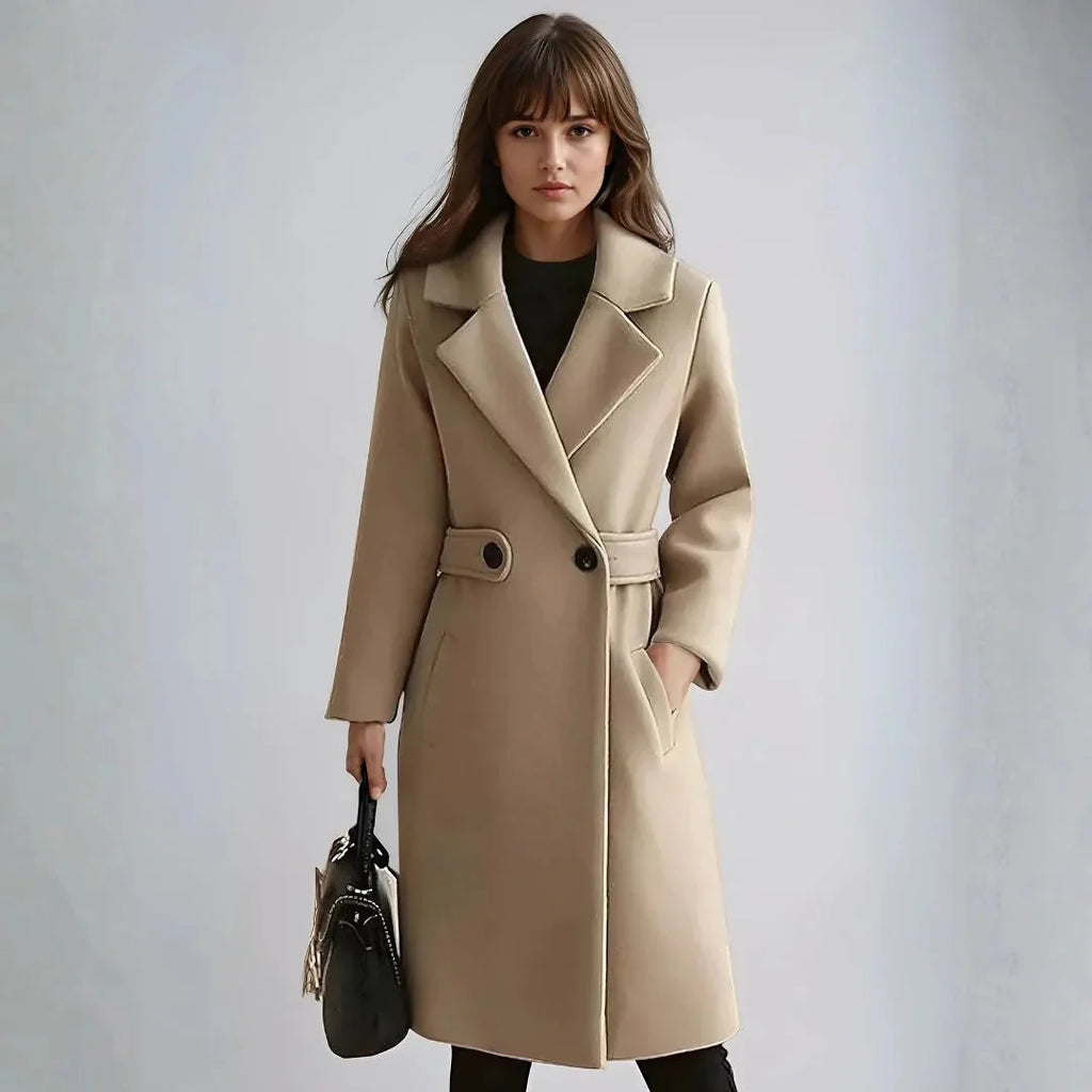 Longline Wool Belted Waist Coat