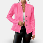 Stylish Tailored Cardigan for Women - Flattering Fit Blushing Pink