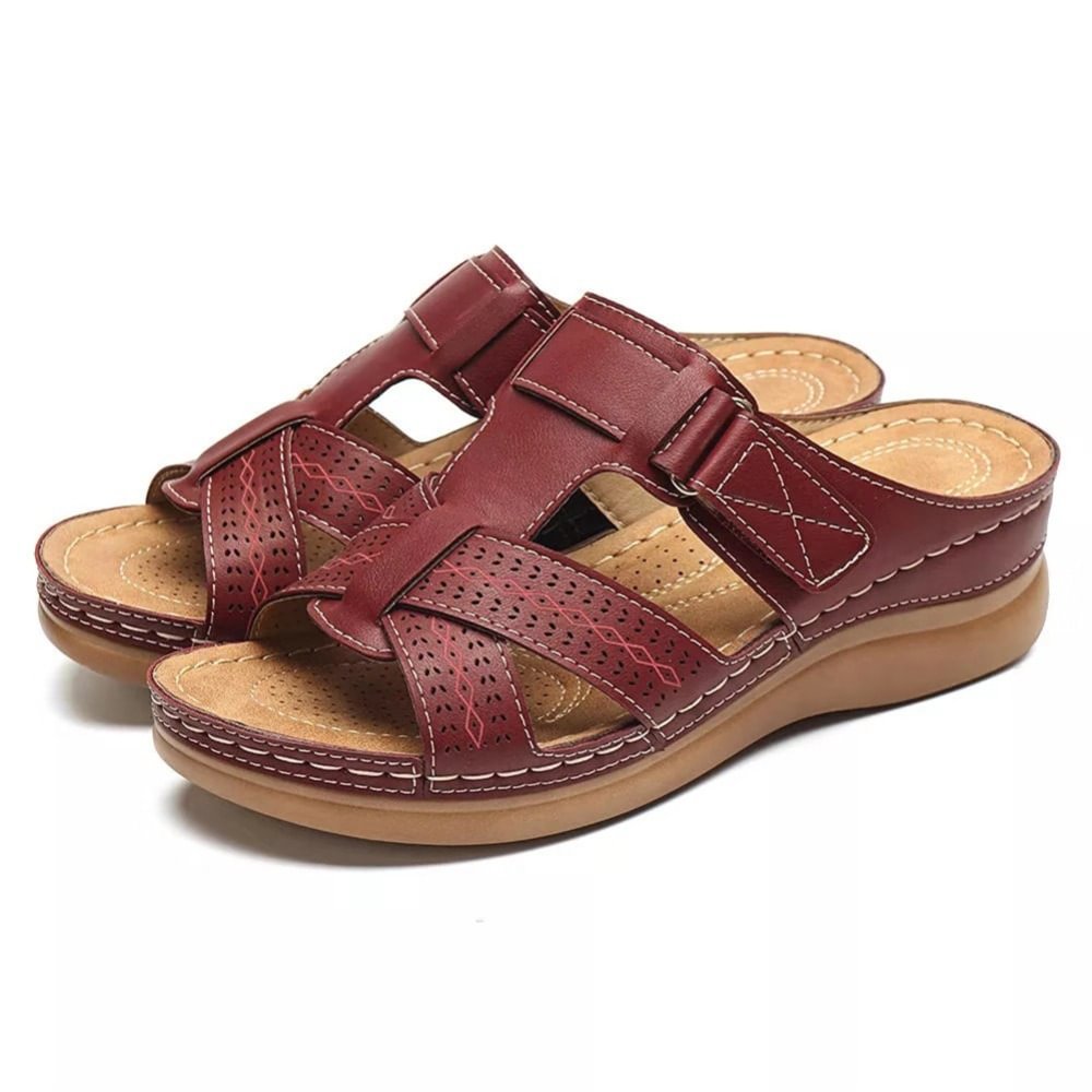 Women's Orthopedic Leather Sandals with Arch Support and Comfort-MODAUTLET