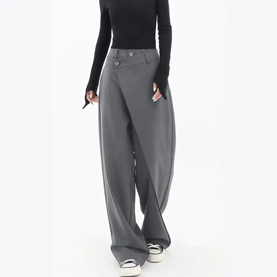 Paloma Wide-Leg Pants - Stylish and Comfortable Mistral Grey