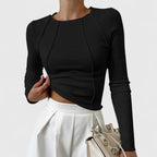 Women's Chic Contour Everyday Top Black