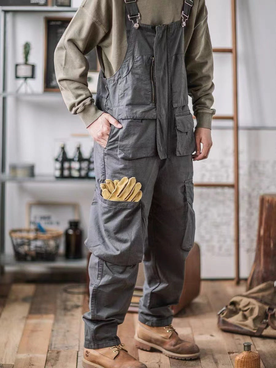 Men's Casual Denim Overalls