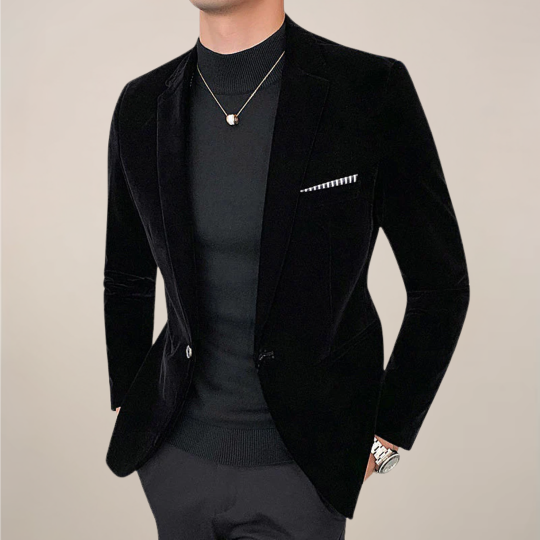 Herren Slim Fit Sakko mit Revers und formellem Schnitt