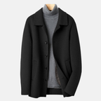 Men's Regular Fit Car Coat – Classic Style & Comfort Black