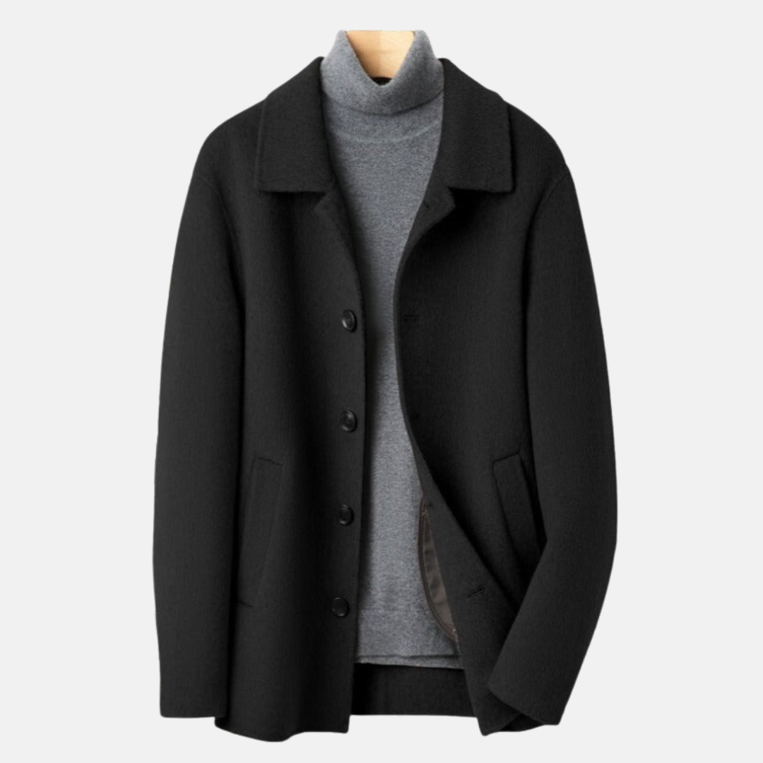 Men's Regular Fit Car Coat – Classic Style & Comfort Black