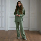Cozy Knit Loungewear Set for Ultimate Comfort Green