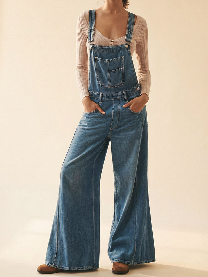 Emily | Denimkjeledress med vide ben for kvinner