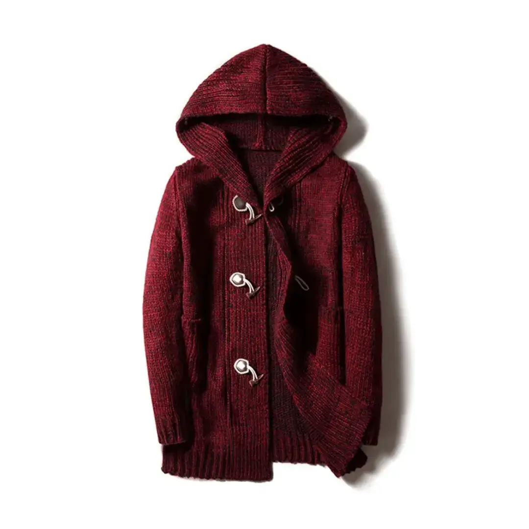 Everest Escape Cozy Cardigan Burgundy Red