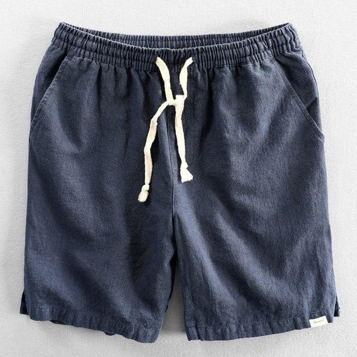 Mens Japan Style Shorts Cotton Blend With Elastic Drawstring-MODAUTLET