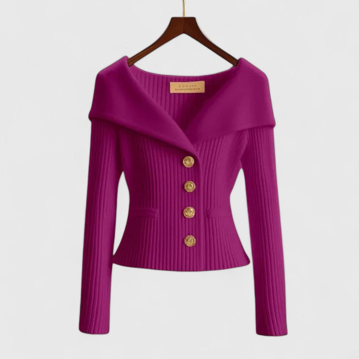 Vibrant Knit Cardigan for Stylish Comfort Purple