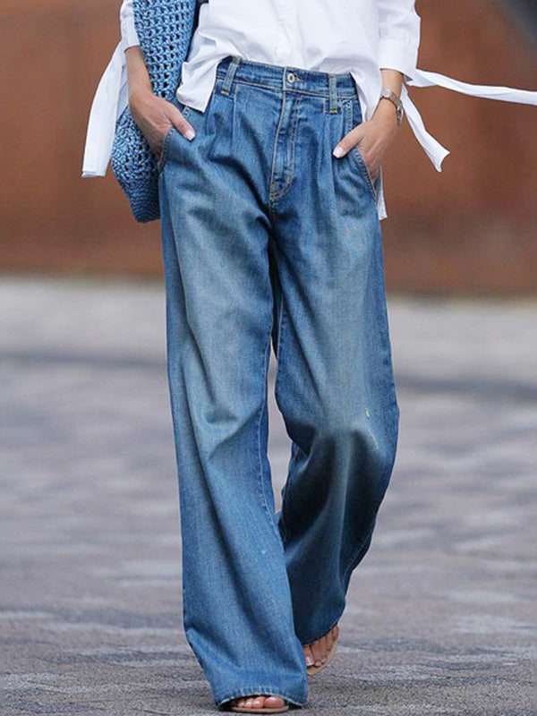 Women's Vintage Loose Fit High Waist Denim Jeans