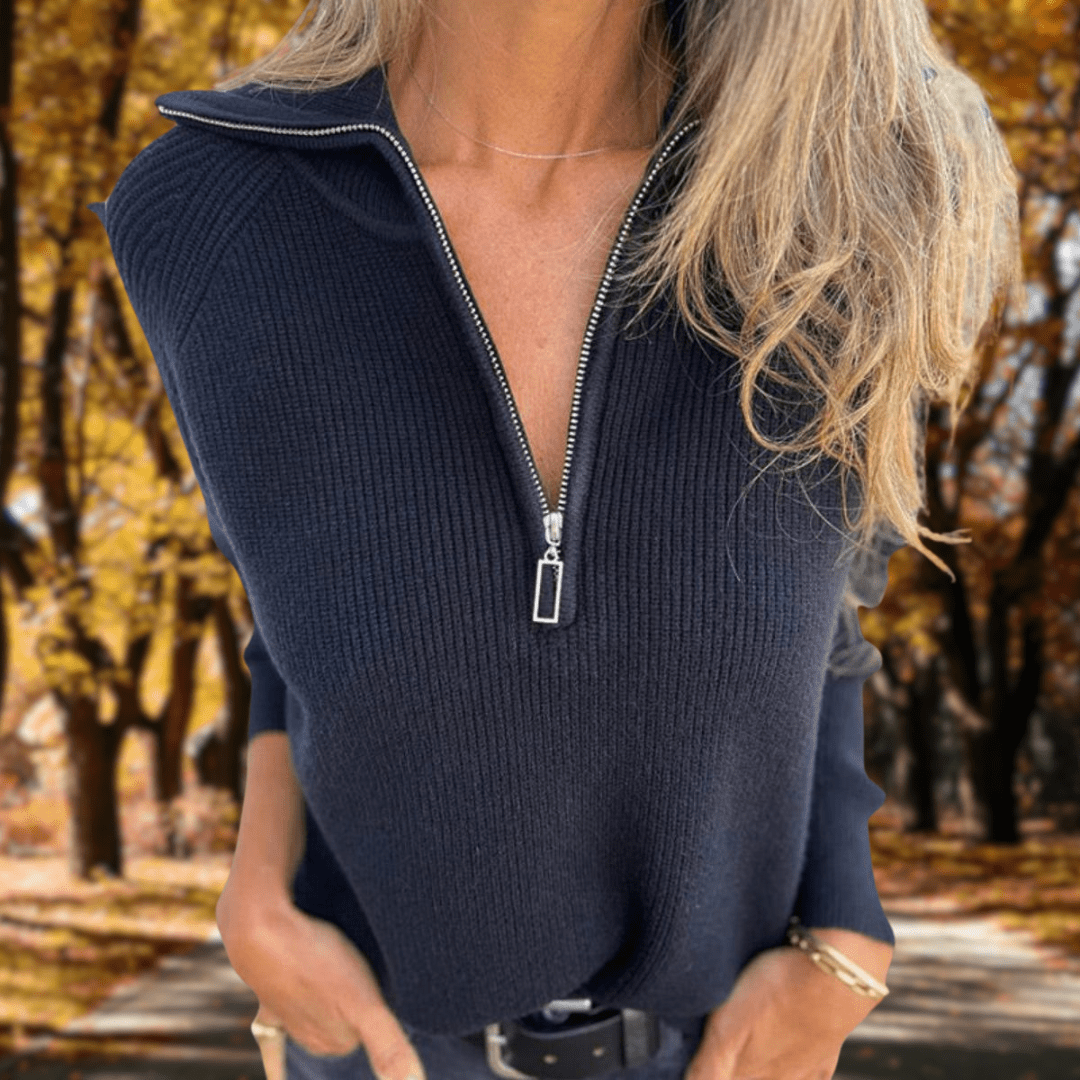 Women's Cozy Half-Zip Pullover Black
