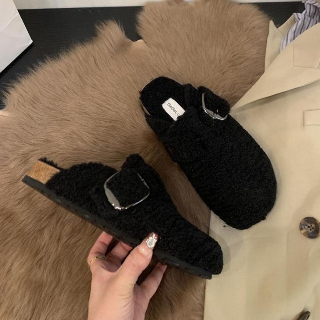 Women's Cozy Ultra-Soft Indoor Slippers Black