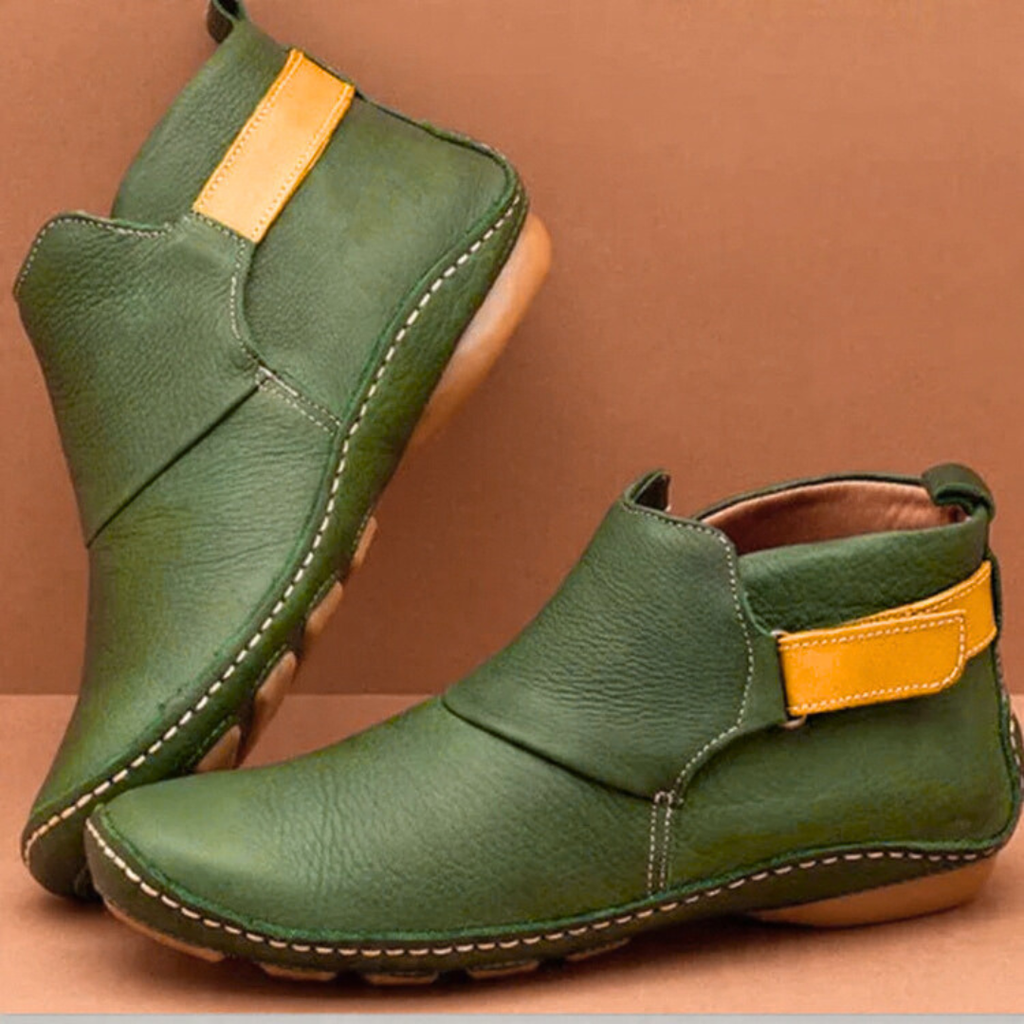 Women's Vintage Ankle Boots Green