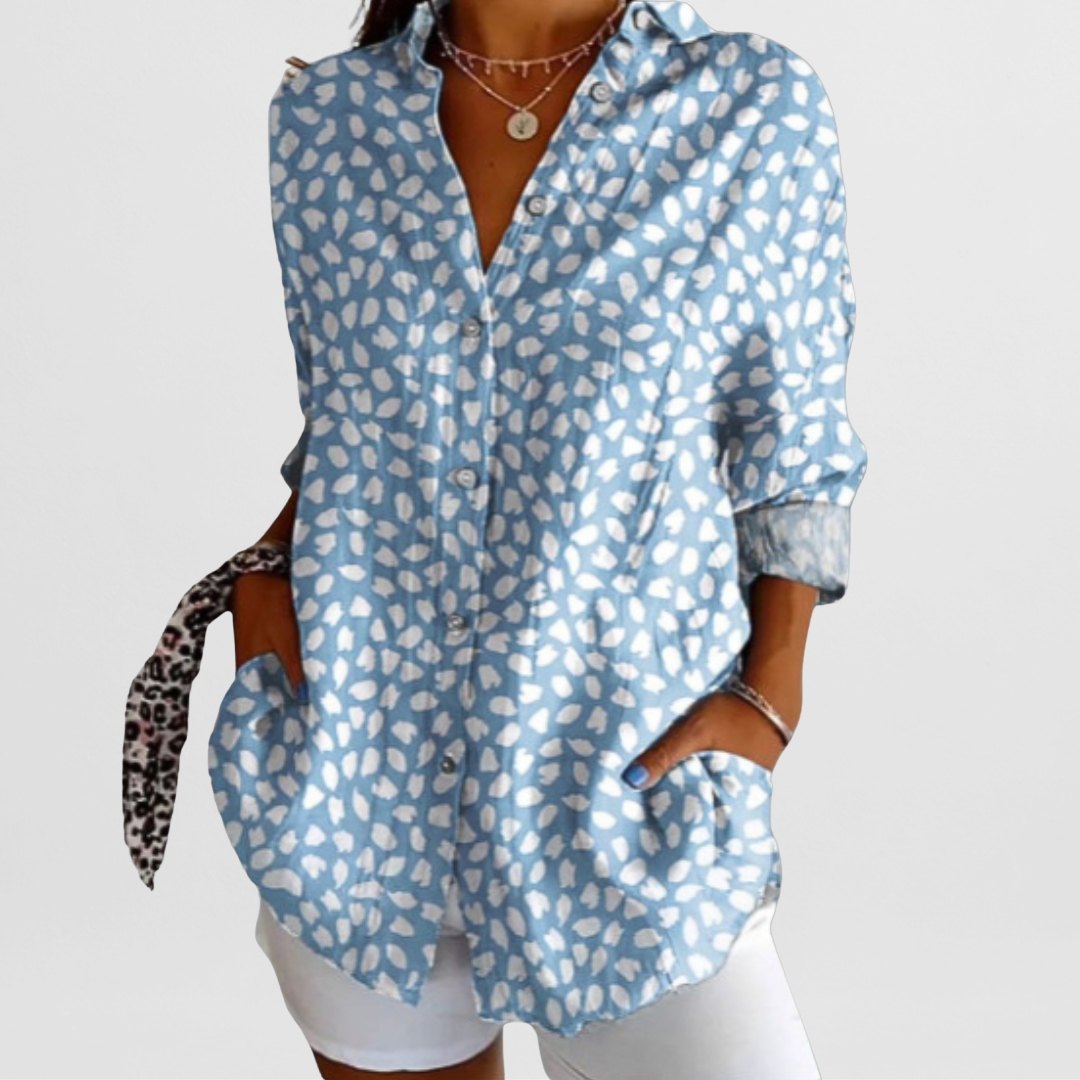 Women's Elegant Vintage Floral Blouse-MODAUTLET