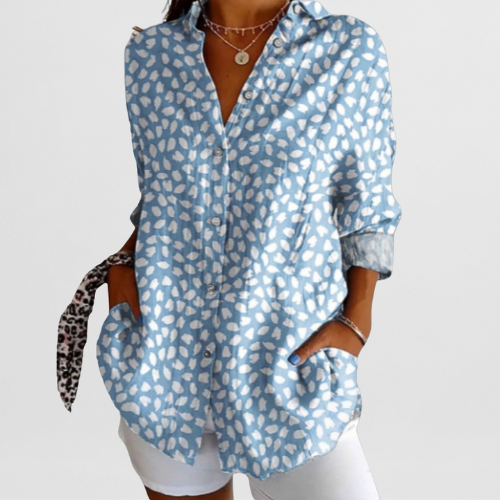 Women's Elegant Vintage Floral Blouse-MODAUTLET