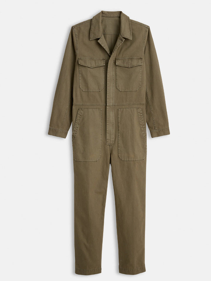 Men's Slim Fit Zip Jumpsuit for Comfortable Casual Wear