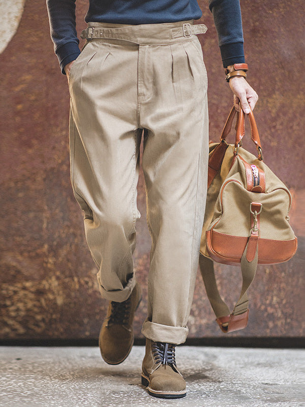 Men's Vintage-Inspired Casual Straight Leg Pants