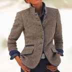 Classic Wool Blazer For Women With Tailored Fit And Warmth