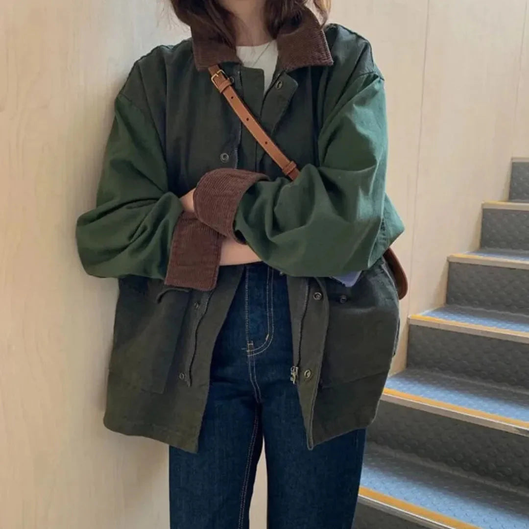 Vintage Corduroy Utility Jacket-MODAUTLET