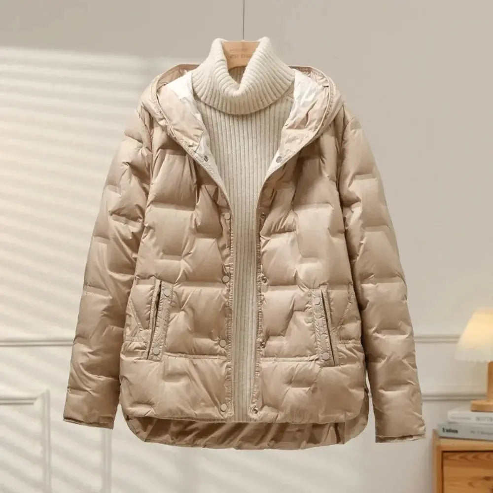Women's Down Puffer Jacket Beige