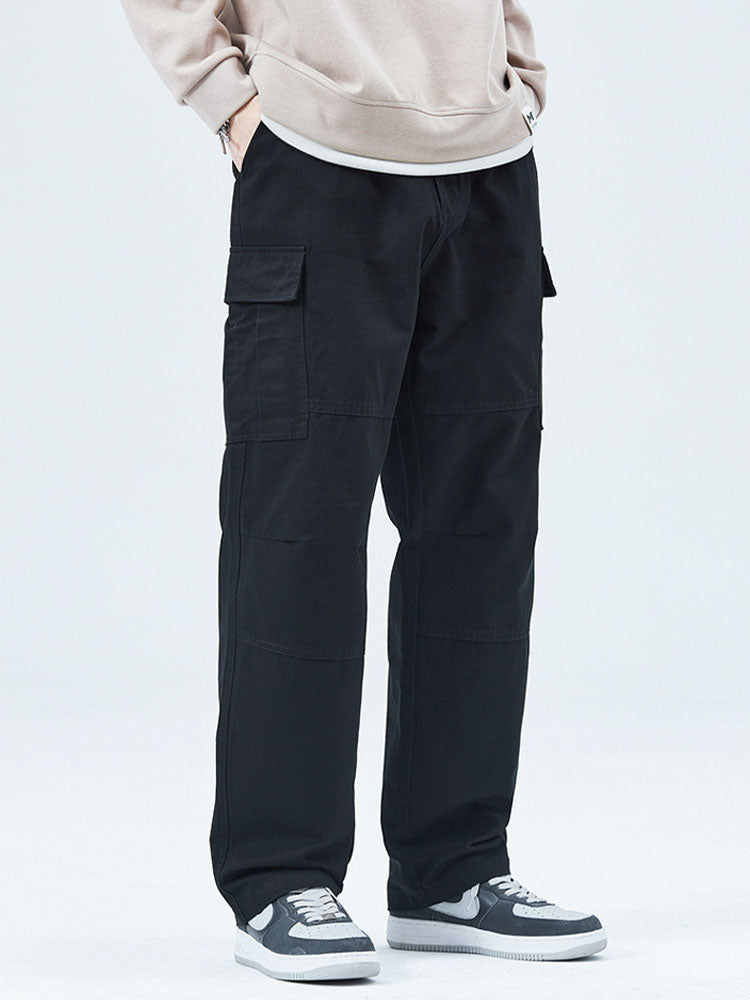 Men's Casual Loose-Fit Cotton Cargo Pants