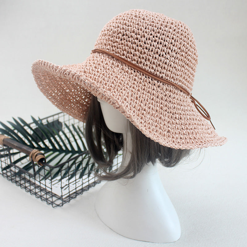 Foldable Straw Hat for Sun Protection - Ideal Beach Travel Accessory
