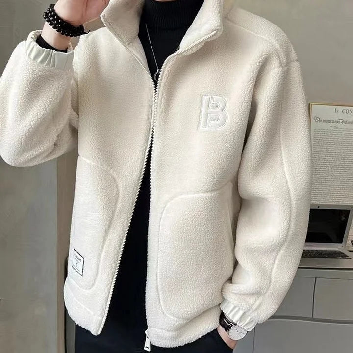 Faux Fur Zipper Jacket for Stylish Comfort-MODAUTLET