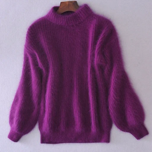 Womens' Soft Elegant Sweater Purple One size