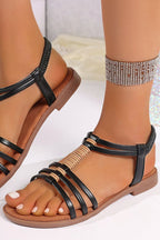 Women's Open Toe Flat Sandals - Comfortable and Stylish Footwear