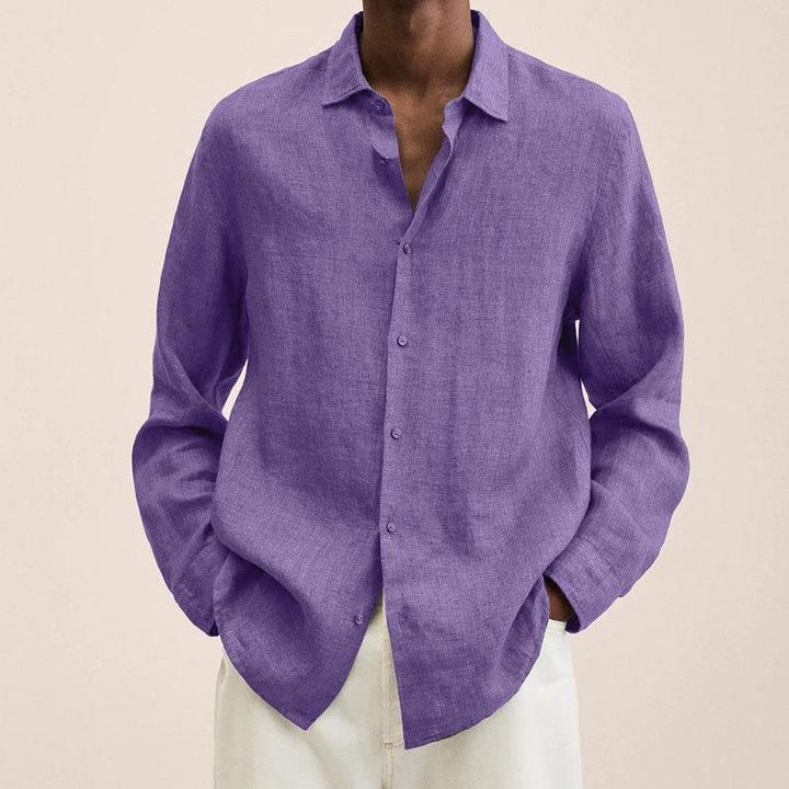 Breathable Linen Shirt For Men Lightweight Casual Style-MODAUTLET