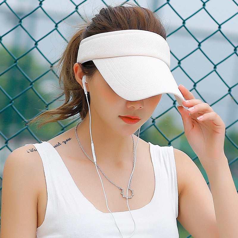 Adjustable Sun Visor Hat with Headband for Summer Beach Sports
