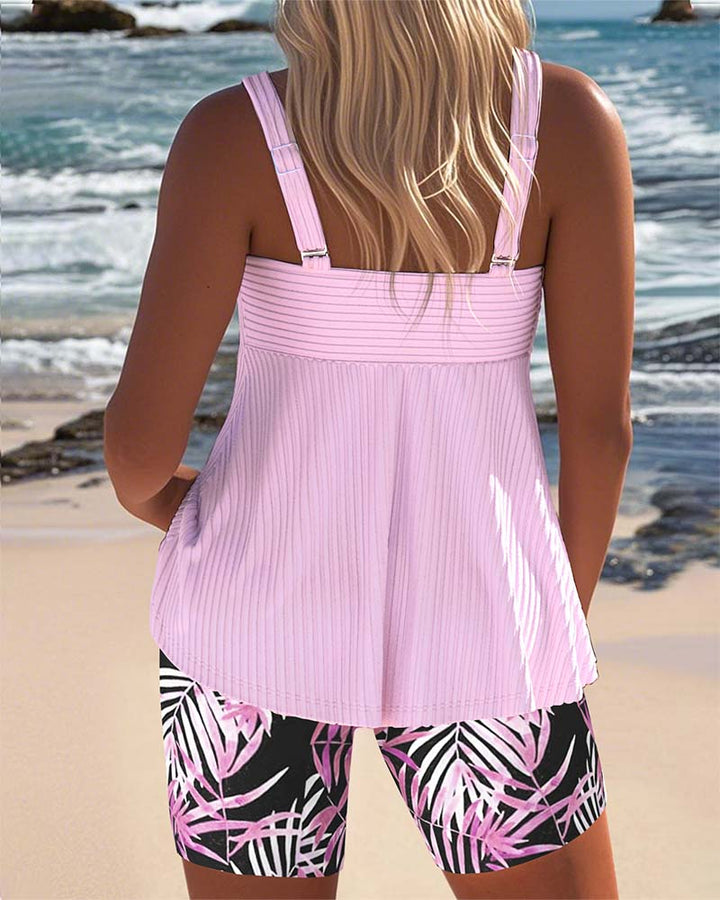 Women's Tummy Control Printed Tankini-MODAUTLET