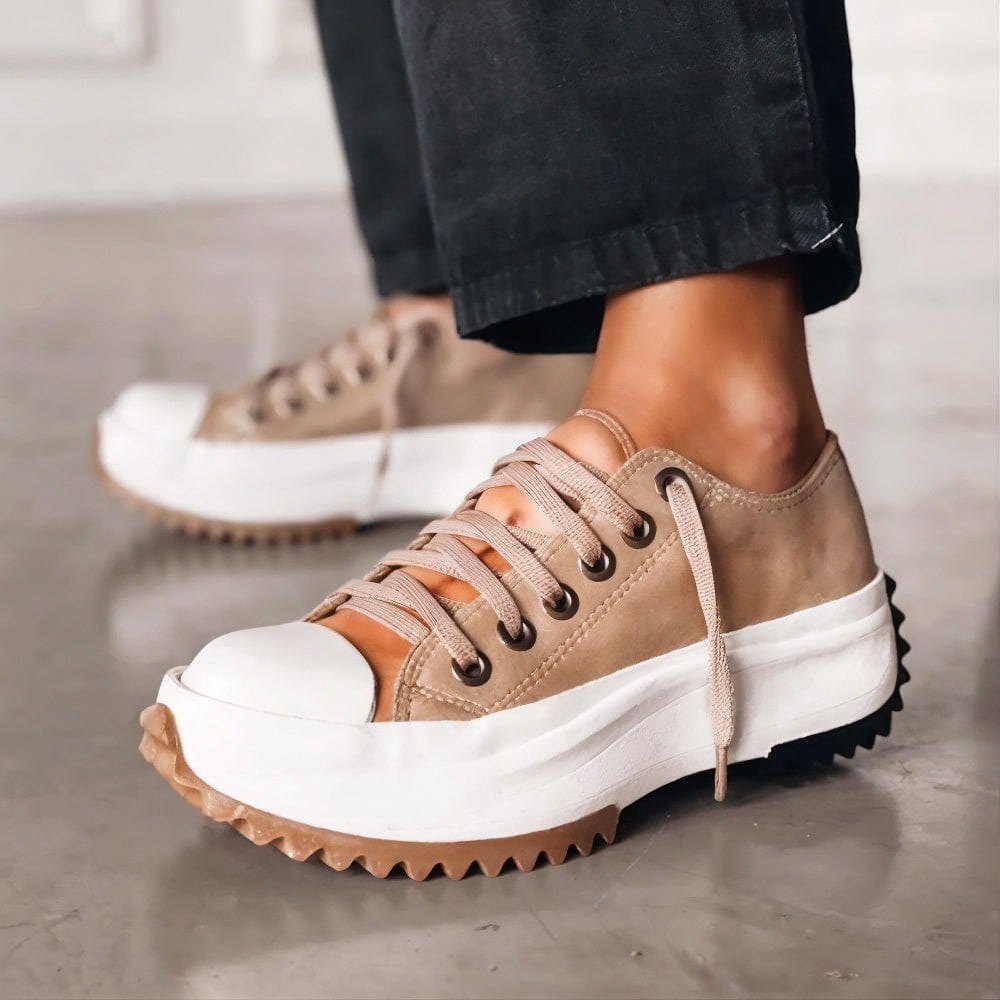 Women's Pain-Relieving Sneakers for Comfort and Support Brown