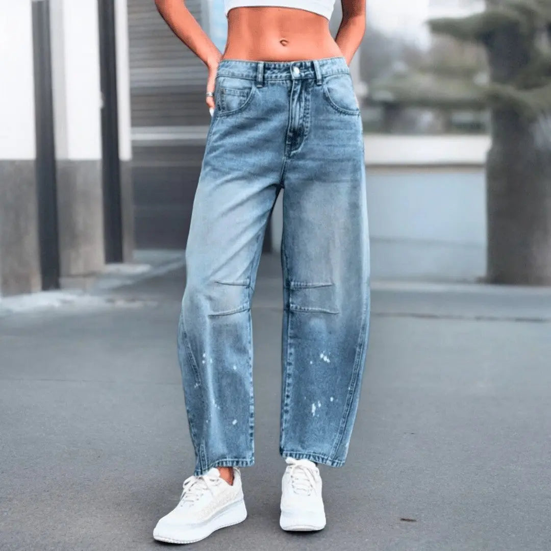 Vintage Wash Jeans - Classic Style-MODAUTLET
