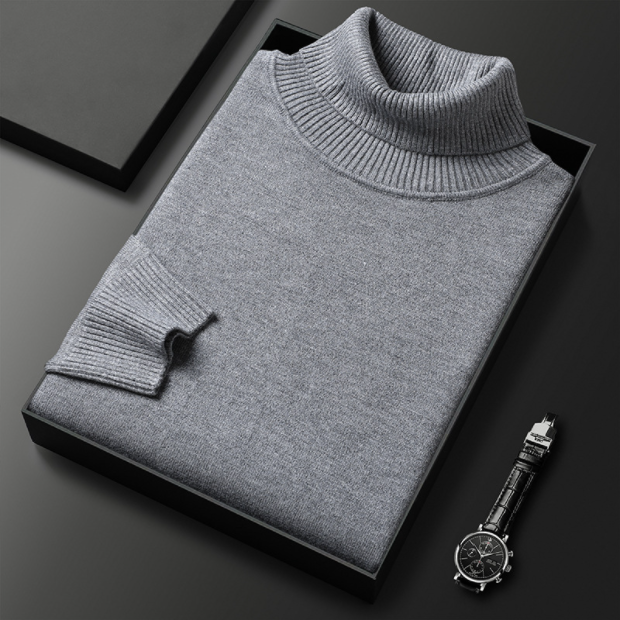 Men's Casual Knit Sweater - Soft, Warm, and Comfortable for Daily Wear DARK GREY