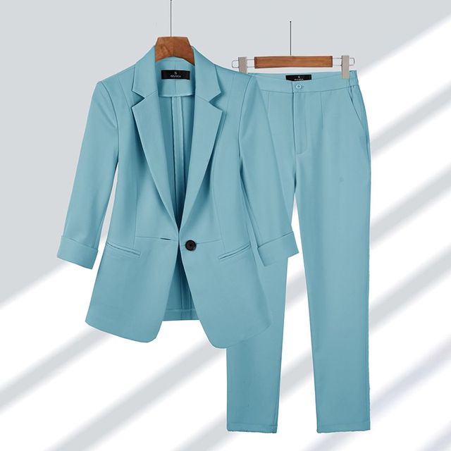 Women's Blazer And Trouser Set For Office And Events-MODAUTLET